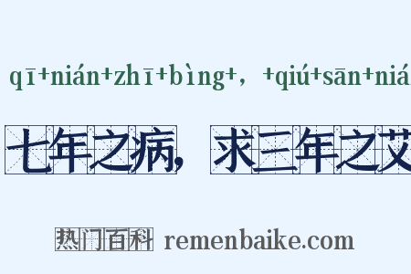 七年之病，求三年之艾是什么意思的图片